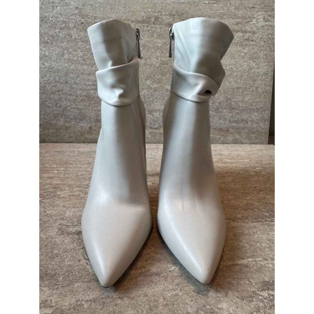 Jessica Simpson Lerona Ivory White Heeled Booties Sexy Glam NYE Going Out Sz 8.5 - Picture 3 of 6